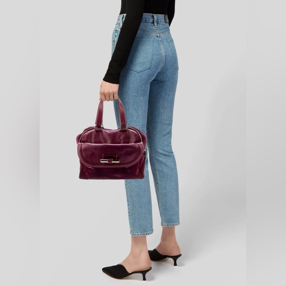 JimmyChoo (retail $2295) Justine suede/leather bag - Picture 2 of 12
